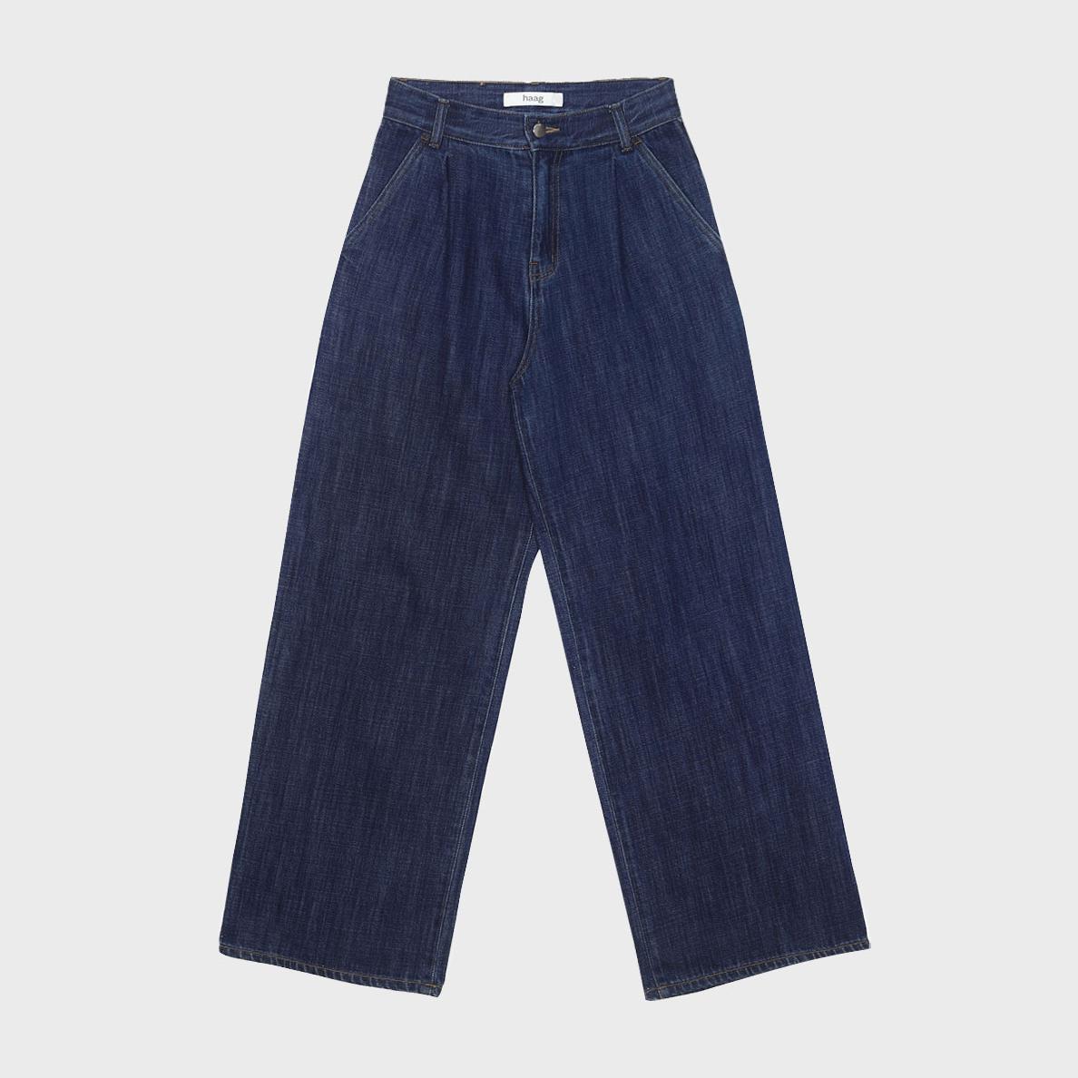 【haag直营】秋冬新款深色牛仔裤a soft denim (mid-blue)