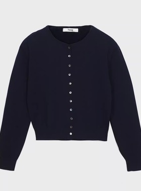 【haag直营】春秋休闲百搭轻薄纽扣编织开衫a button up cardigan