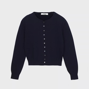 【haag直营】春秋休闲百搭轻薄纽扣编织开衫a button up cardigan