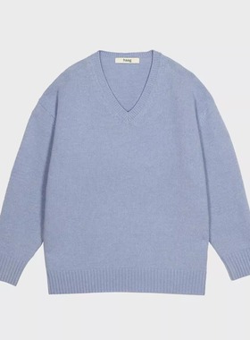 【haag直营】秋冬新款羊毛羊绒V领针织衫a classic V sweater