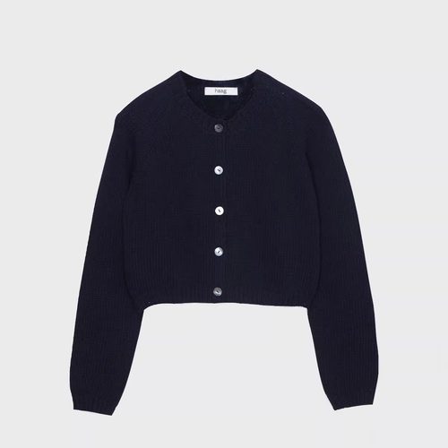 韩国haag直营棉筒纱纽扣开衫