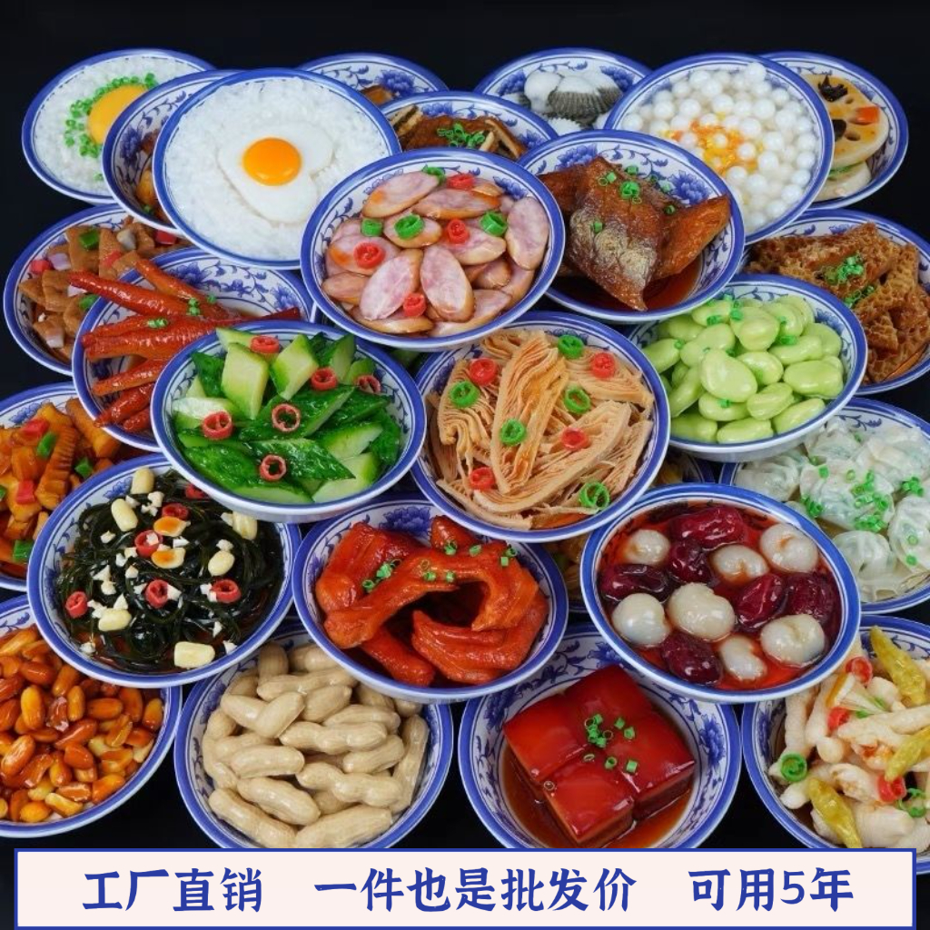 仿真菜品模型影视拍摄道具小碗仿真菜食品食物橱柜假菜样品菜模型