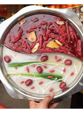 仿真火锅模型摆件鸳鸯锅食材道具