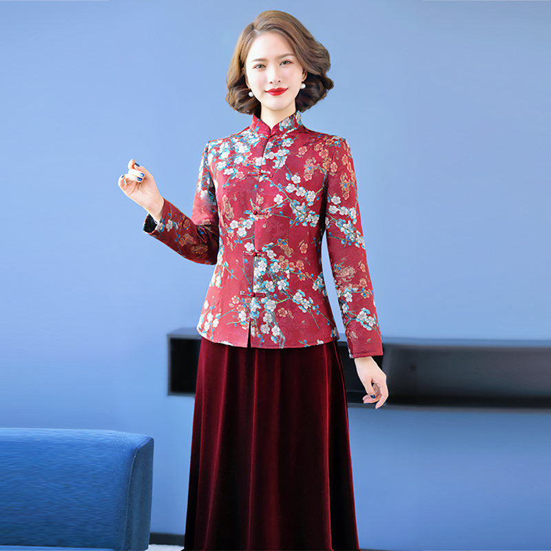 中老年女冬装棉袄妈妈保暖外套