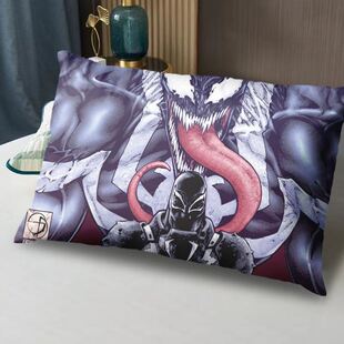 毒液抱枕 黑蜘蛛侠毒液Venom反派周边枕头睡枕漫威可来图定制