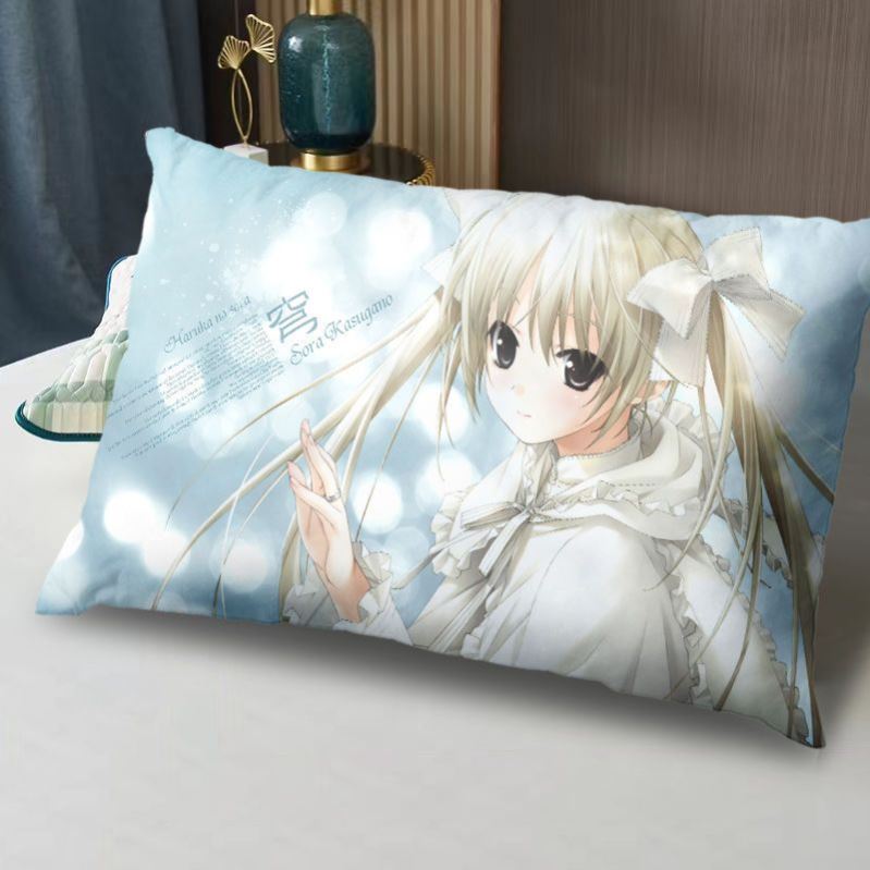 缘之空枕头春日野穹穹妹枕芯枕套装二次元学生午睡抱枕来图定制