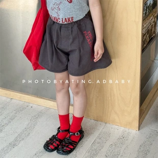女童韩版 新款 夏季 子休闲潮 短裤 儿童水洗棉高腰裤 夏装 2026韩国童装