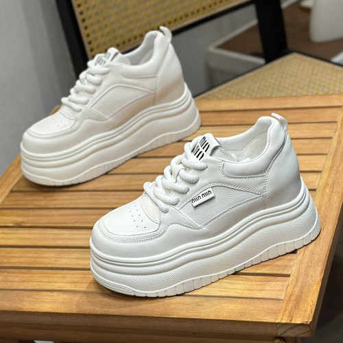 8cm内增高透气单鞋8cm小白鞋