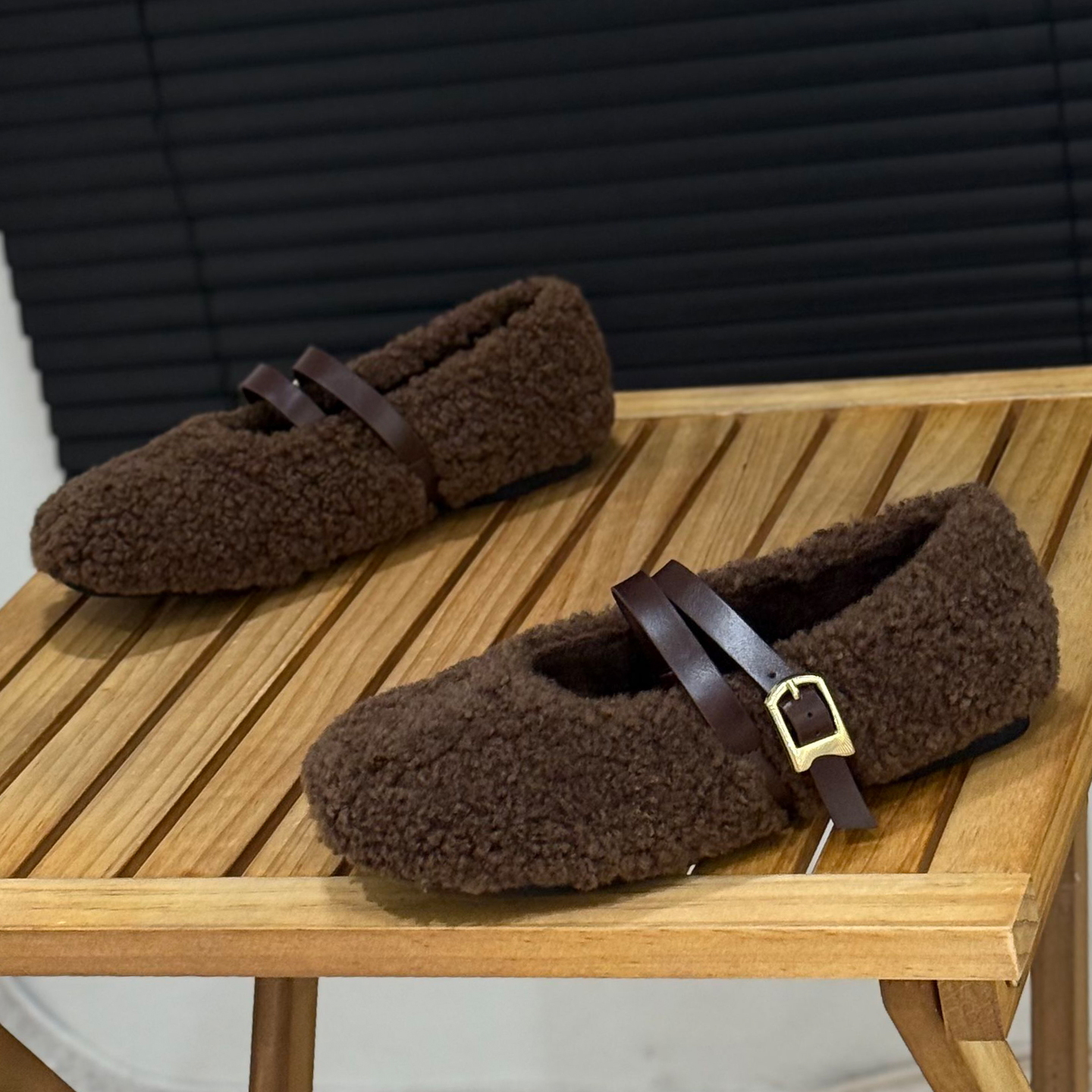 玛丽珍毛毛鞋女秋冬外穿豆豆鞋子