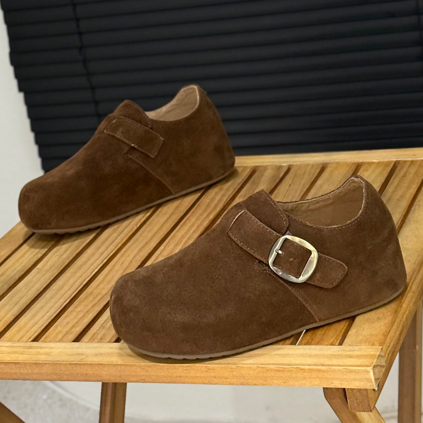 魔术贴全包内增高勃肯鞋冬季加绒