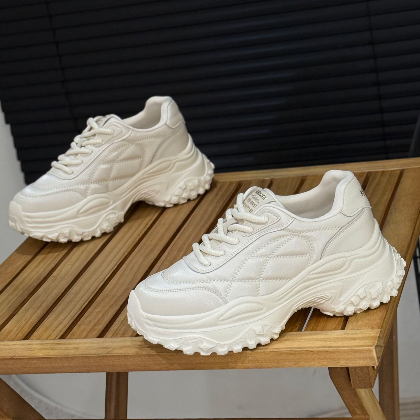 显脚小厚底老爹鞋松糕运动休闲鞋