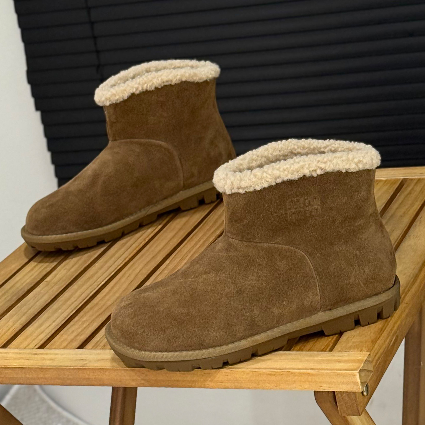 毛绒平底套筒雪地靴冬季加绒棉靴