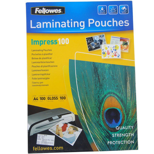 Fellowes范罗士PET透明A4塑封膜照片塑封耗材100mic/100张53511