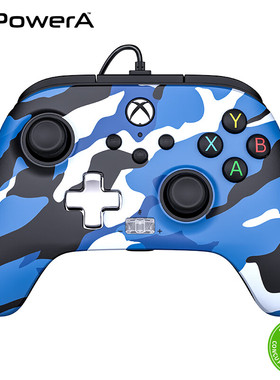 PowerA微软官方授权游戏手柄Xbox手柄蓝色迷彩双人成行地平线