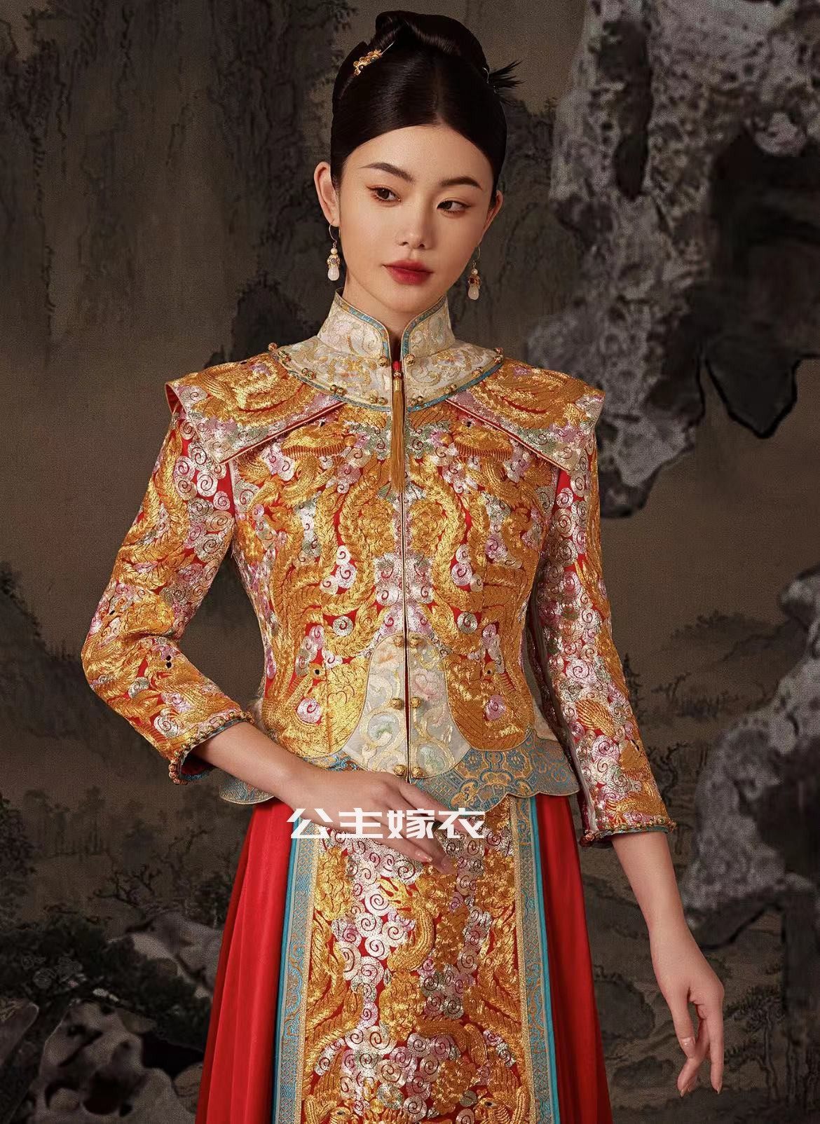 出租赁天玺正版【西子妍】手绣出门仪式传统国风秀禾服气质拖尾