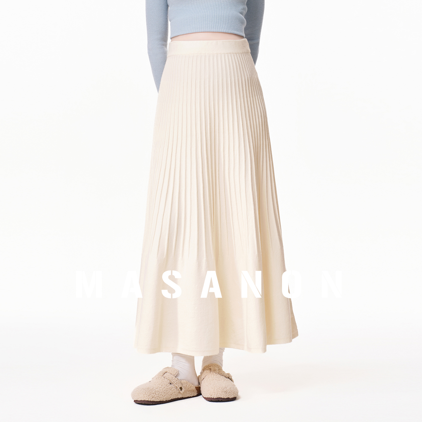 MASANON孕妇针织半身裙秋冬