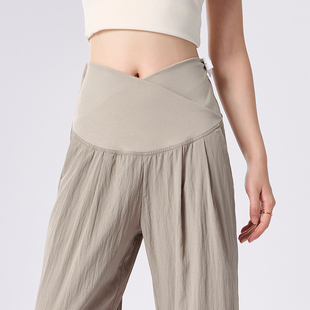 孕妇山本裤夏季薄款外穿小个子夏天孕期休闲阔腿裤子2026新款夏装