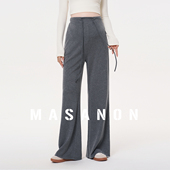 春装 MASANON孕妇裤 小个子阔腿裤 孕期舒适糯米裤 子秋外穿2026新款