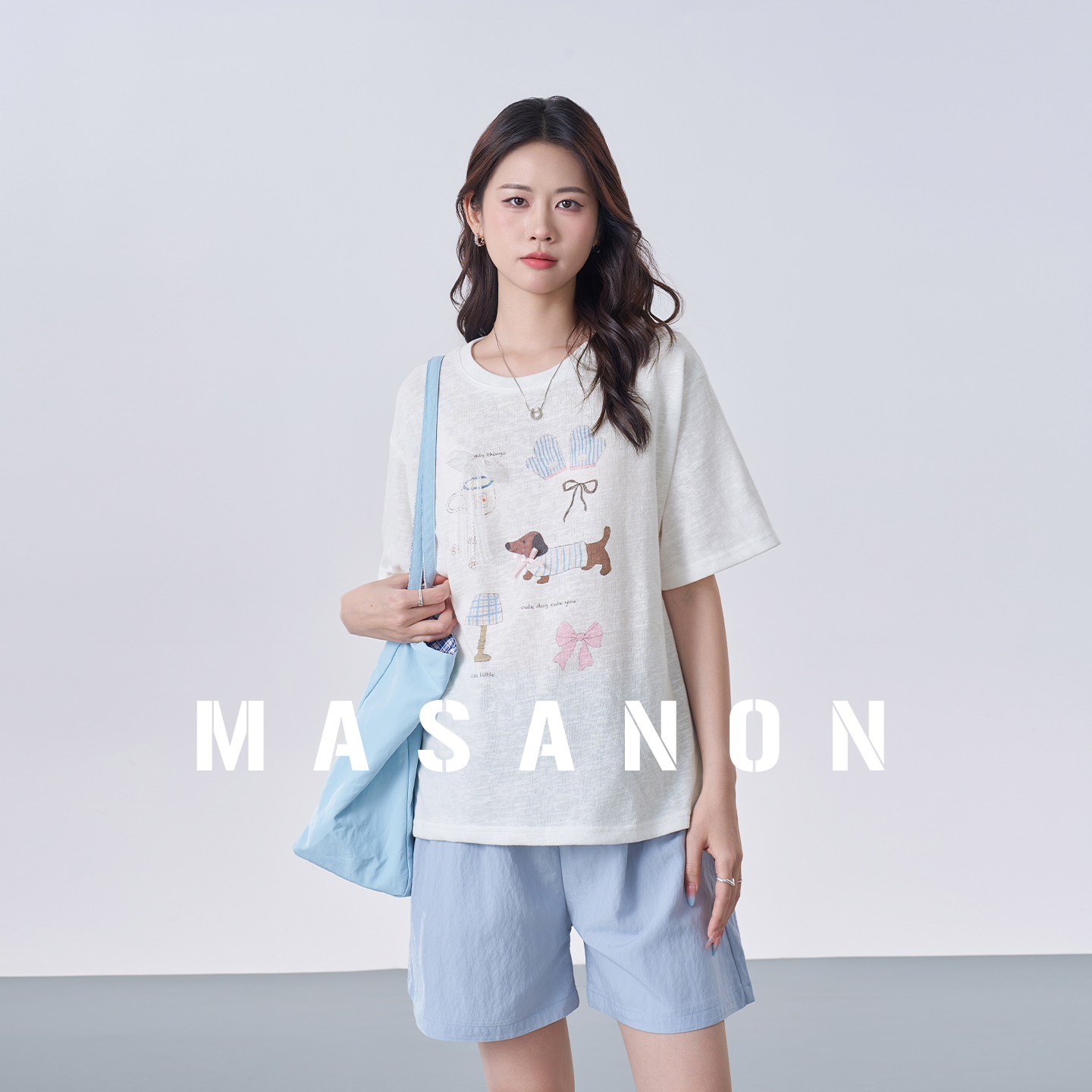 MASANON孕妇装夏薄款腊肠狗上衣