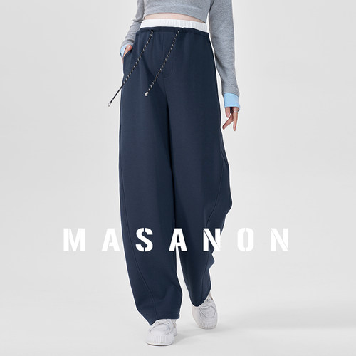 孕妇裤秋冬外穿2025新款小个子香蕉卫裤冬装不勒肚子无托腹阔腿裤