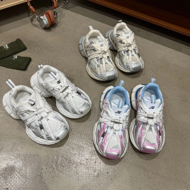2071秋季新品女真皮圆头做旧擦色增高老爹鞋时尚八爪休闲鞋女潮鞋