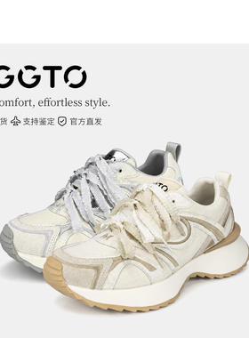 GGTO韩国歌途 2026夏季厚底老爹鞋增高透气百搭女休闲鞋TJ60751