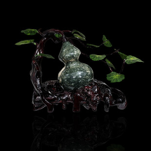 福建华安九龙壁玉石纯天然原石葫芦福禄客厅办公室玄关精品摆件