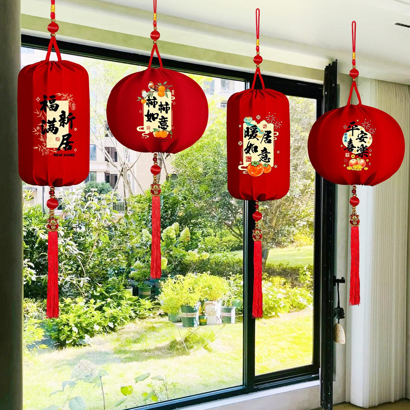 2025乔迁之喜装饰新居入宅红色灯笼大门口一对户外中秋节宫灯挂饰