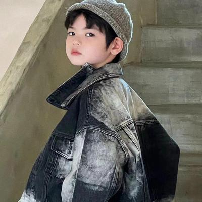 巴黎风宽松牛仔外套男女同款潮酷