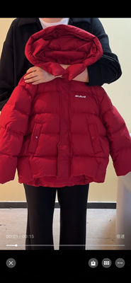 现货波拉韩国童装男女童连帽羽绒服秋冬款儿童加厚90白鸭绒面包服