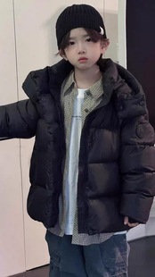 现货波拉韩国童装2025秋冬新款男女童加厚外套保暖90白鸭绒羽绒服