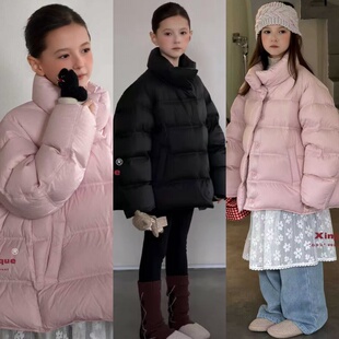 现货心尖尖正版波拉韩国儿童装羽绒服冬款男女童90白鸭绒面包服