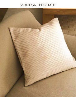 ZaraHome天鹅绒压花抱枕套客厅沙发靠垫套床头靠枕套