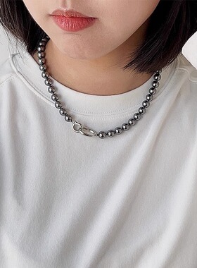 OPs进口施家黑珍珠项链