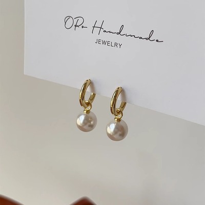 OPs可拆卸两戴珍珠纯银耳圈