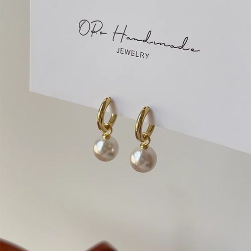 OPs可拆卸两戴珍珠纯银耳圈