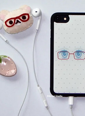 日韩小众古早波点二次元漫画眼睛手机壳适用iphone16promax苹果15promax/13/12/14全包17pro手机保护套
