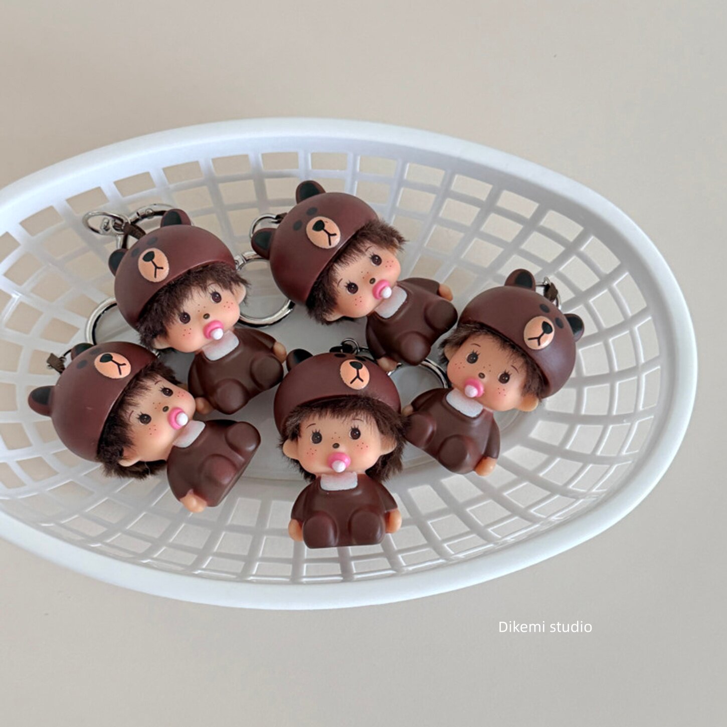 韩系软萌可爱布朗熊蒙奇奇钥匙扣airpods挂件包包挂饰品ins风礼物