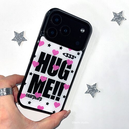 Y2K千禧风HUGME爱心星星手机壳