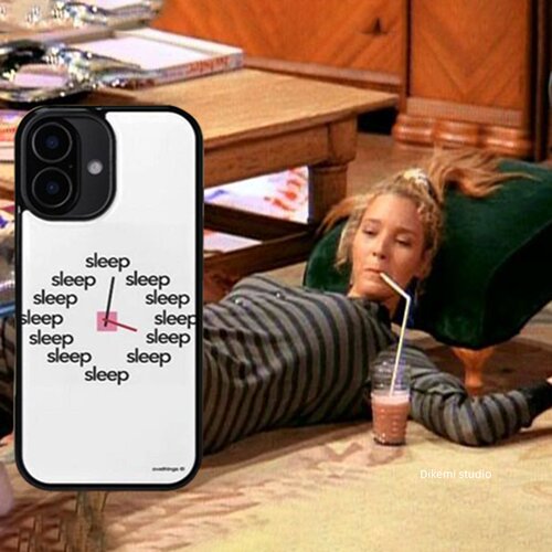 极简慵懒风趣味sleep时钟手机壳