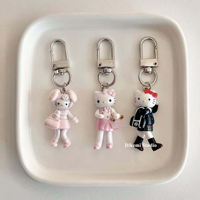 博主同款KT猫咪钥匙扣包卡册挂件