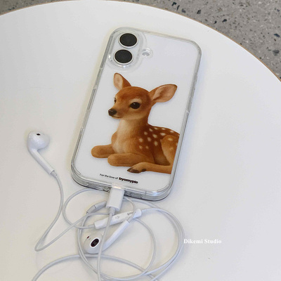 小众欧尼同款可爱小鹿透明软壳