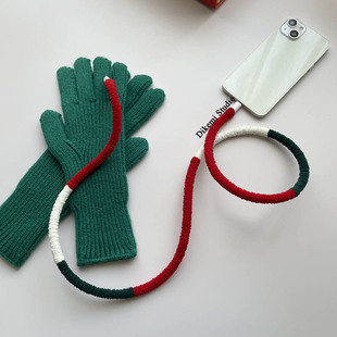 韩国ins小众圣诞情侣新年礼物毛绒数据线适用于苹果iPhone15promax毛茸茸手机充电线华为