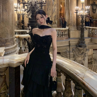 早安 家鱼骨立体花朵上衣女秋冬可拆卸网纱袖内里磨毛抹胸樊樊