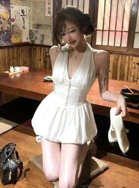 设计感女收腰花苞裙显瘦气质短裙