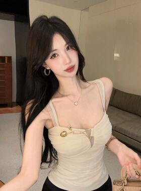 名媛网纱吊带背心女外穿夏