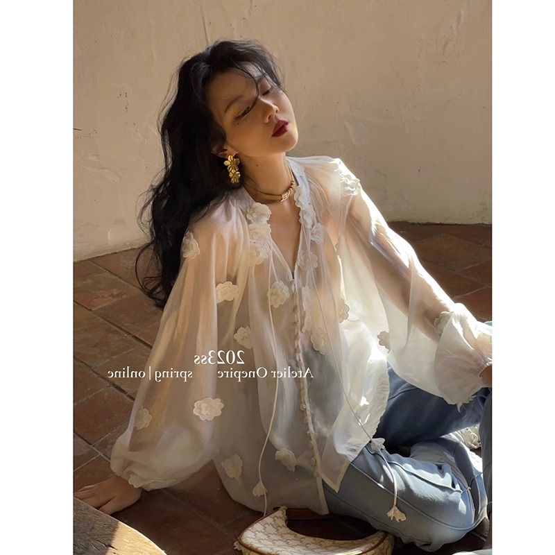 法式天丝防晒法式衬衫女夏季20