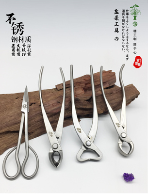 不锈钢盆景修枝剪工具套装叶芽剪球节剪叉枝剪破杆钳盆栽造型工具