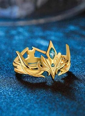 ins新款斗罗大陆海神唐三开口戒指二次元动漫周边铜镀银指环饰品