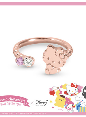 凯蒂猫戒指女时尚可爱小众